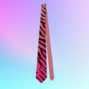 Tiger Stripes Gradient Necktie – Pink & Orange