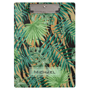 Tiger Stripes Jungle Camouflage Personalised Clipboard