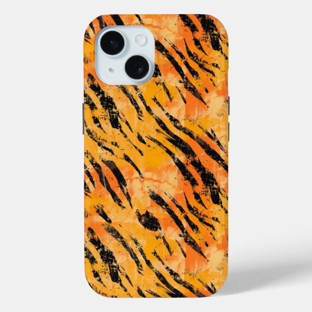 Tiger Stripes Orange Pattern Case-Mate iPhone Case (Back)