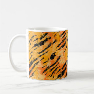 Tiger Stripes Orange Pattern Coffee Mug
