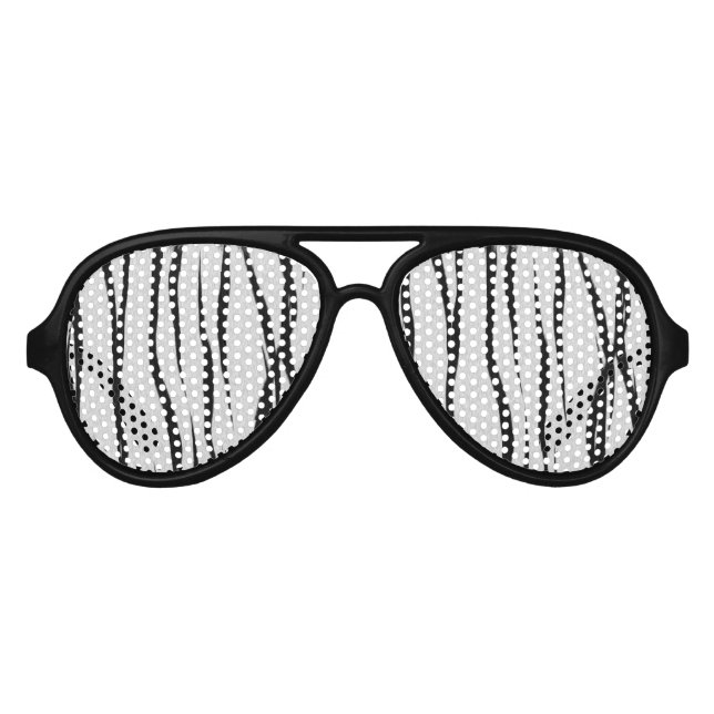Tiger Stripes Pattern Aviator Sunglasses (Front)