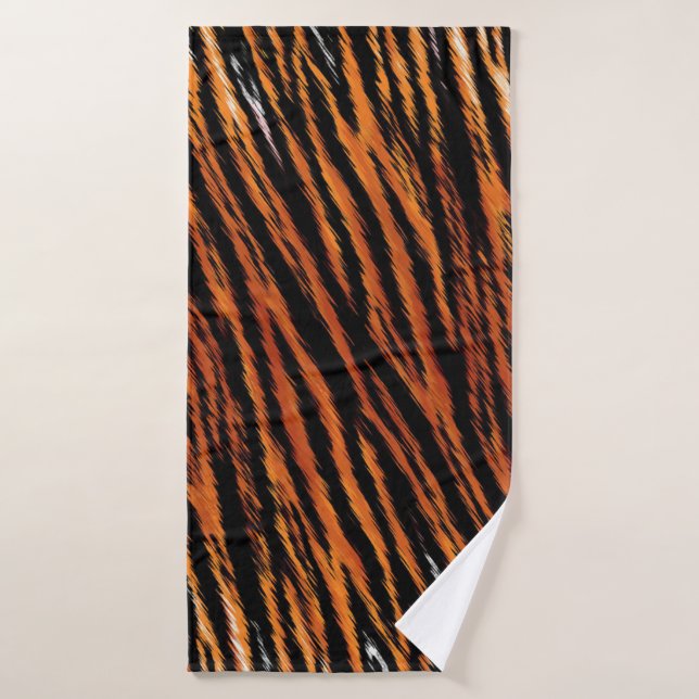 Tiger Stripes Pattern Bath Towel (Bath Towel)