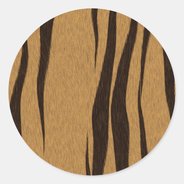Tiger Stripes Pattern Classic Round Sticker (Front)