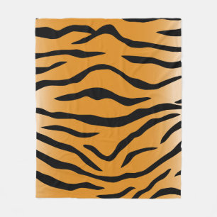 Tiger stripes pattern fleece blanket