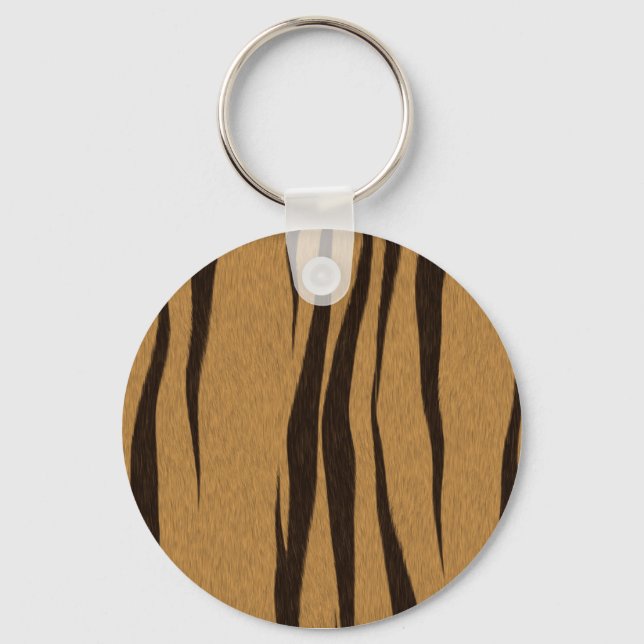 Tiger Stripes Pattern Key Ring (Front)