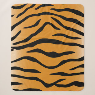 Tiger stripes pattern sherpa blanket