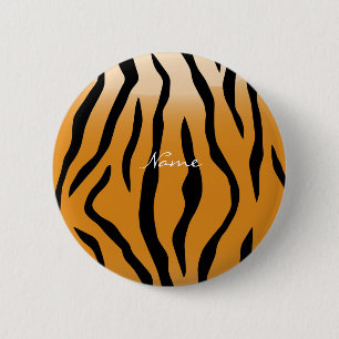 Tiger Stripes Pattern Thunder_Cove 6 Cm Round Badge