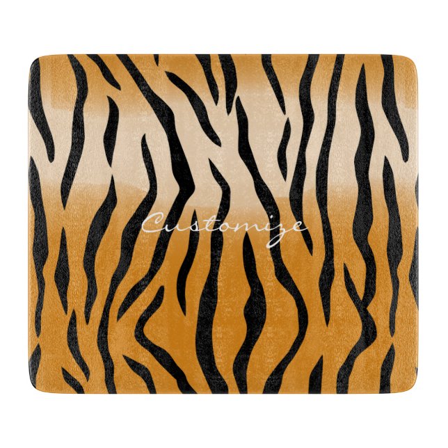 Tiger Stripes Pattern Thunder_Cove Cutting Board (Front)