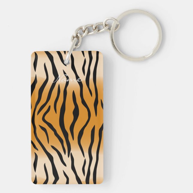 Tiger Stripes Pattern Thunder_Cove Key Ring (Back)