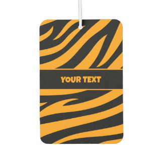 Tiger Stripes Pattern with Custom Text Car Air Freshener