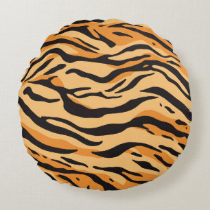 Tiger Stripes Round Cushion