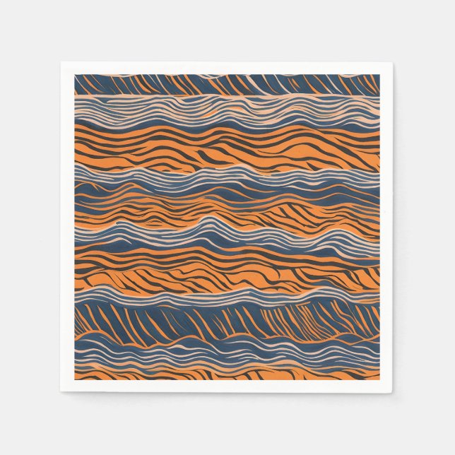Tiger Stripes Skin Inspired Design Napkin (Front)