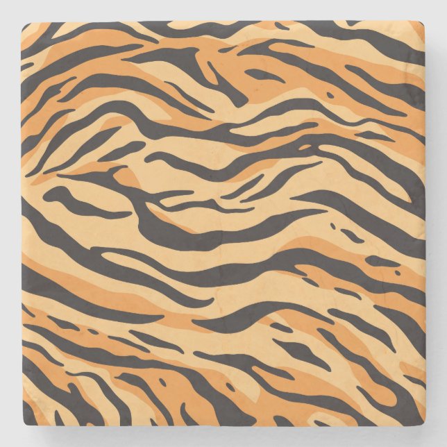 Tiger Stripes Stone Coaster (Front)
