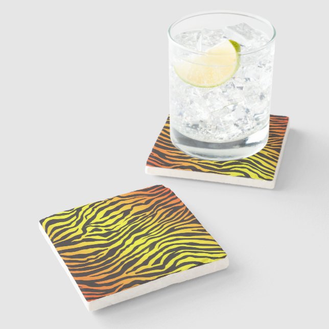 Tiger Stripes Stone Coaster (Side)