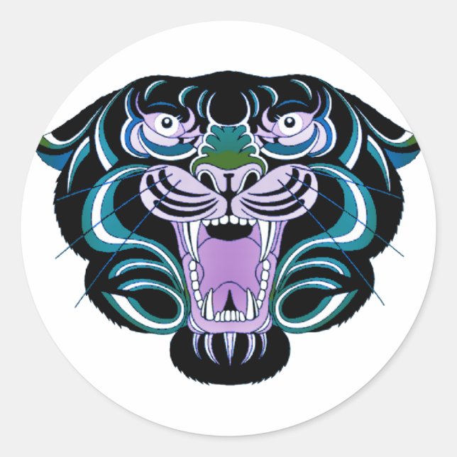 Tiger Style 2 Classic Round Sticker (Front)