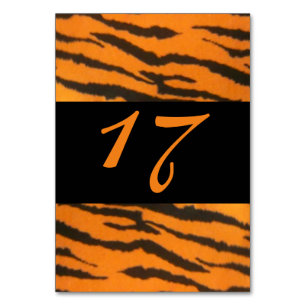 Tiger Style Table Number