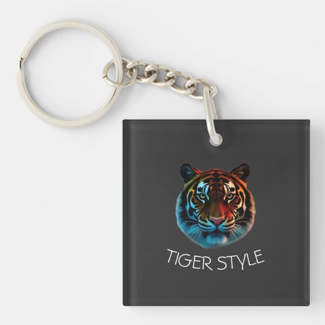 Tiger Style – Wild Energy Graphic Key Ring (Front)