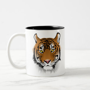 Tiger Sumatran Tiger Wildlife Man-Eater Wildcat Two-Tone Coffee Mug