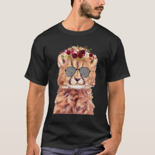 Tiger Sunglass Japanese Cherry Cute Blossom Sakura T-Shirt