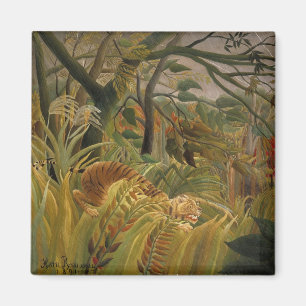 Tiger Surprised in a Tropical Storm Magnet