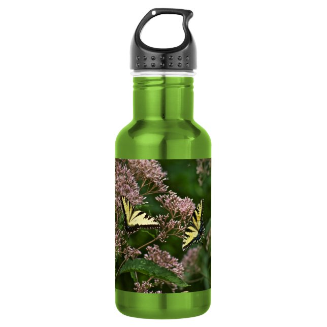 Tiger Swallowtail Butterflies on Joe Pye Weed 532 Ml Water Bottle (Front)