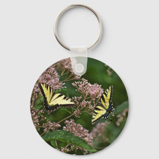 Tiger Swallowtail Butterflies on Joe Pye Weed Key Ring
