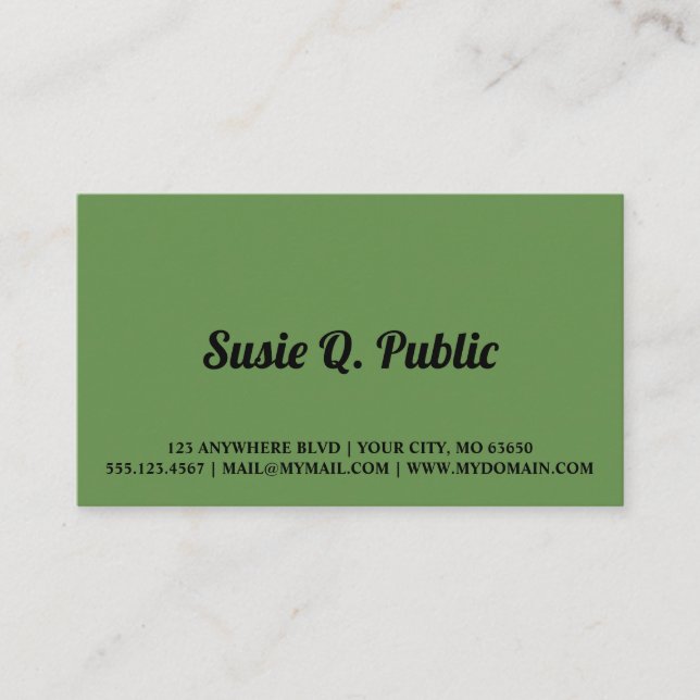 Tiger Swallowtail Butterfly Business Card (Front)