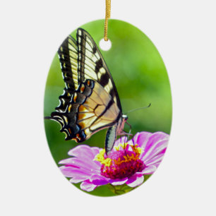 Tiger Swallowtail Butterfly Ceramic Tree Decoration