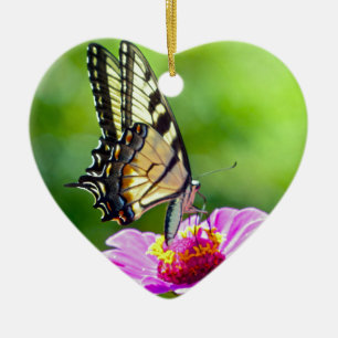 Tiger Swallowtail Butterfly Ceramic Tree Decoration