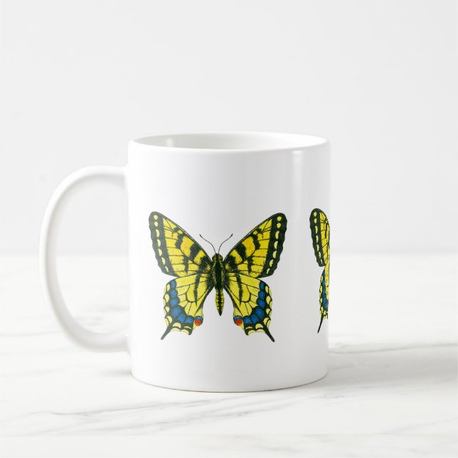 Tiger swallowtail butterfly coffee mug (Left)