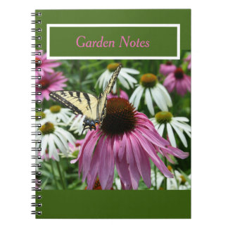 Tiger Swallowtail Butterfly Flower Spiral Notebook