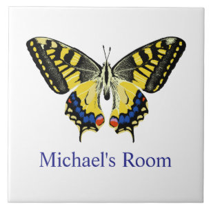 Tiger Swallowtail Butterfly Kids Room  Ceramic Tile