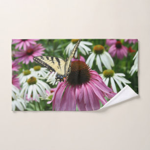 Tiger Swallowtail Butterfly On Flower Hand Towel