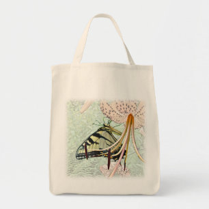 Tiger Swallowtail Butterfly on Turk's Cap Lily Tote Bag