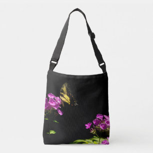Tiger Swallowtail Butterfly on Wild Phlox Crossbody Bag