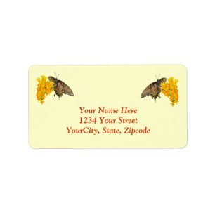Tiger Swallowtail Butterfly (Papilio glaucas) Item Label