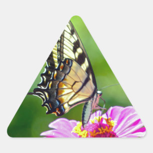 Tiger Swallowtail Butterfly Triangle Sticker