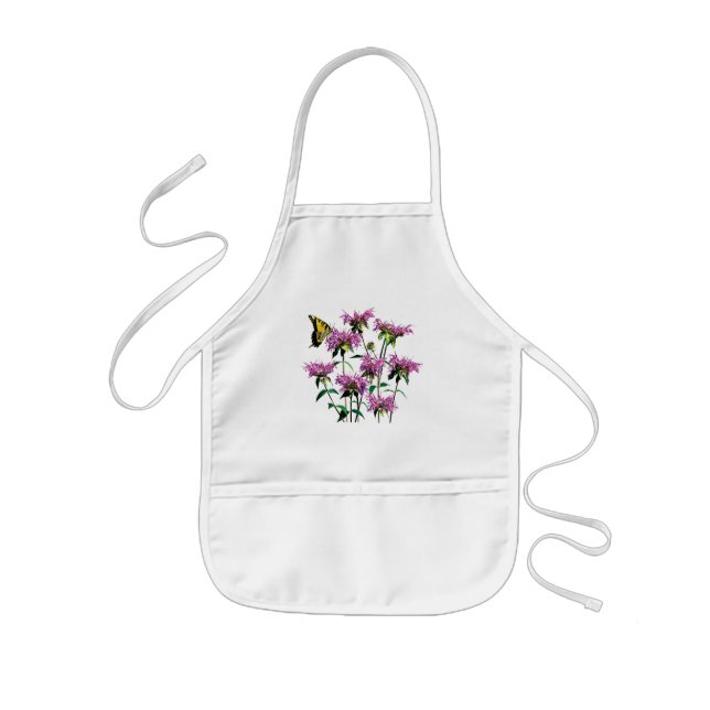 Tiger Swallowtail on Bee Balm Kids Apron (Front)
