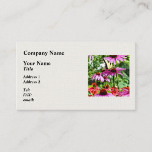Tiger Swallowtail On Coneflower Business Card
