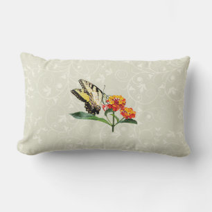 Tiger Swallowtail on Lantanas Lumbar Cushion