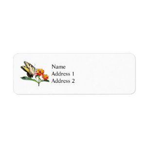 Tiger Swallowtail on Lantanas Return Address Label
