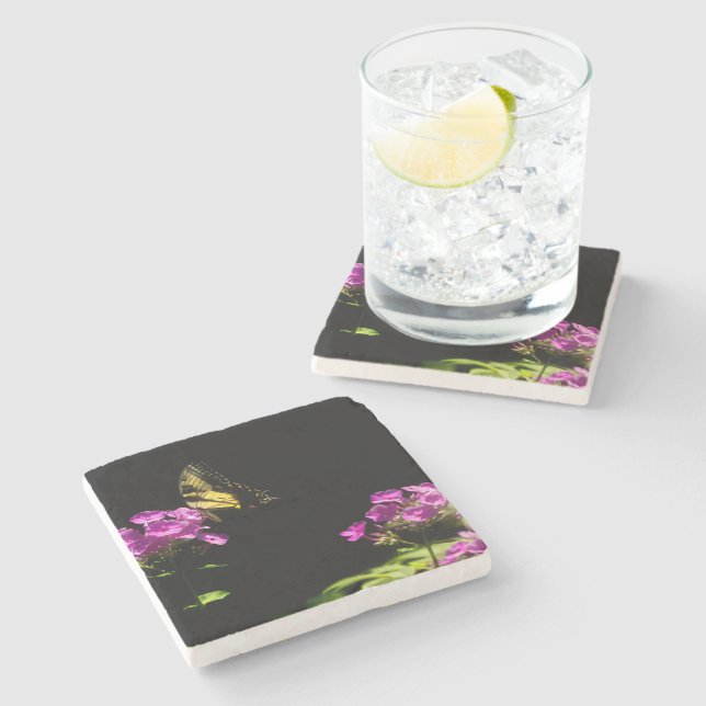 Tiger Swallowtail on Phlox - Summer Stone Coaster (Side)