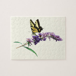 Tiger Swallowtail on Purple Butterfly Bush Jigsaw Puzzle