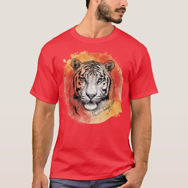 Tiger symbol of courage.  T-Shirt (Front)