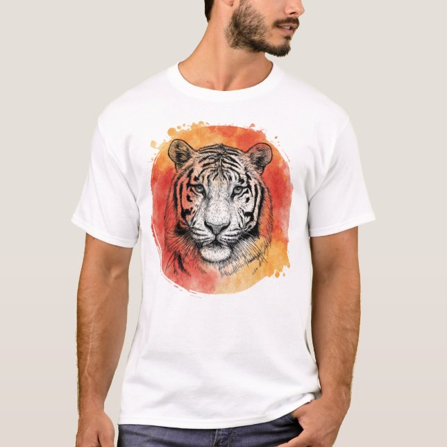 Tiger symbol of courage.  T-Shirt (Front)
