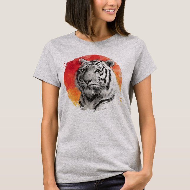 Tiger symbol of courage.  T-Shirt (Front)