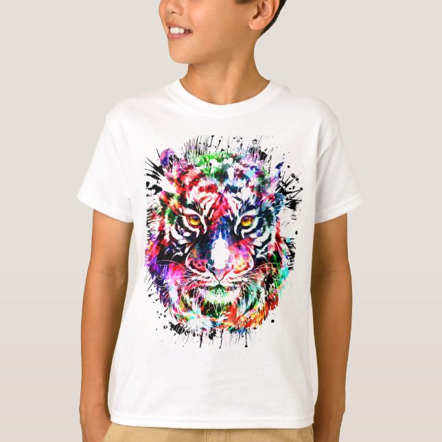 Tiger T-Shirt | Colourful Tiger Shirt (Front)