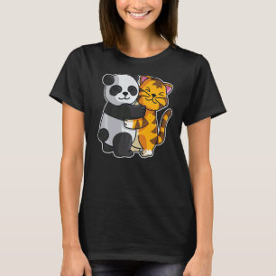 Tiger Tabby Cat & Panda Cute Animals For Women Cud T-Shirt