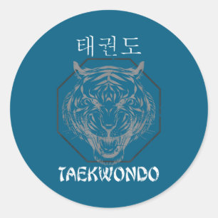 Tiger Taekwondo Classic Round Sticker