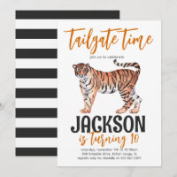 Tiger Tailgate Birthday Invite